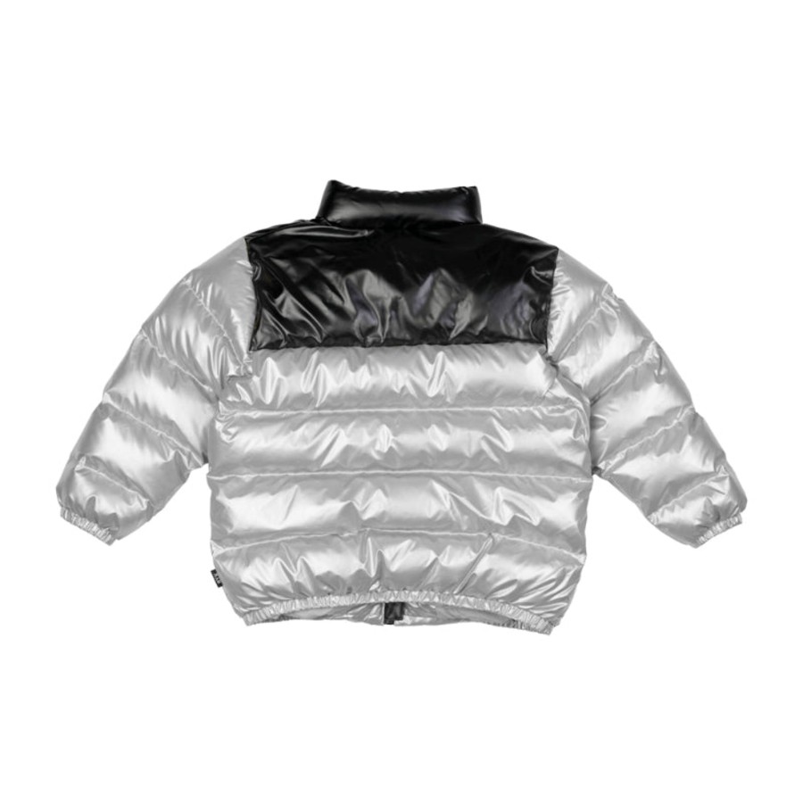 Child [2-14] Rock Your Baby Outerwear | Rock Your Baby Silver Metallic Puff Padded Jacket With Lining