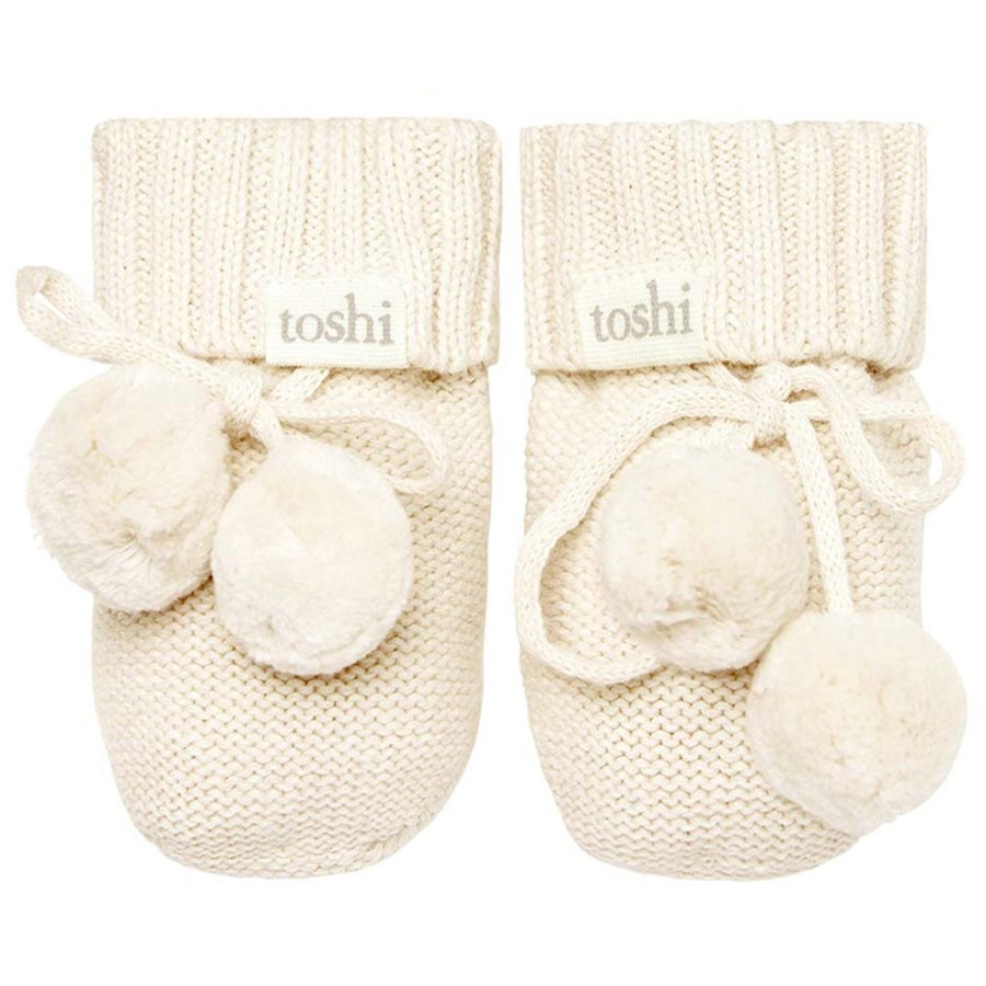 Baby [0-23M] Toshi Booties + Mittens | Toshi Organic Booties - Marley / Cream