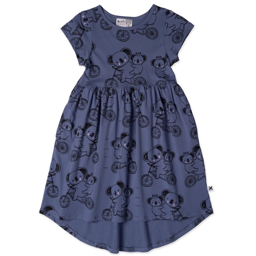 Child [2-14] Minti Dresses | Minti Biking Koalas Dress - Midnight