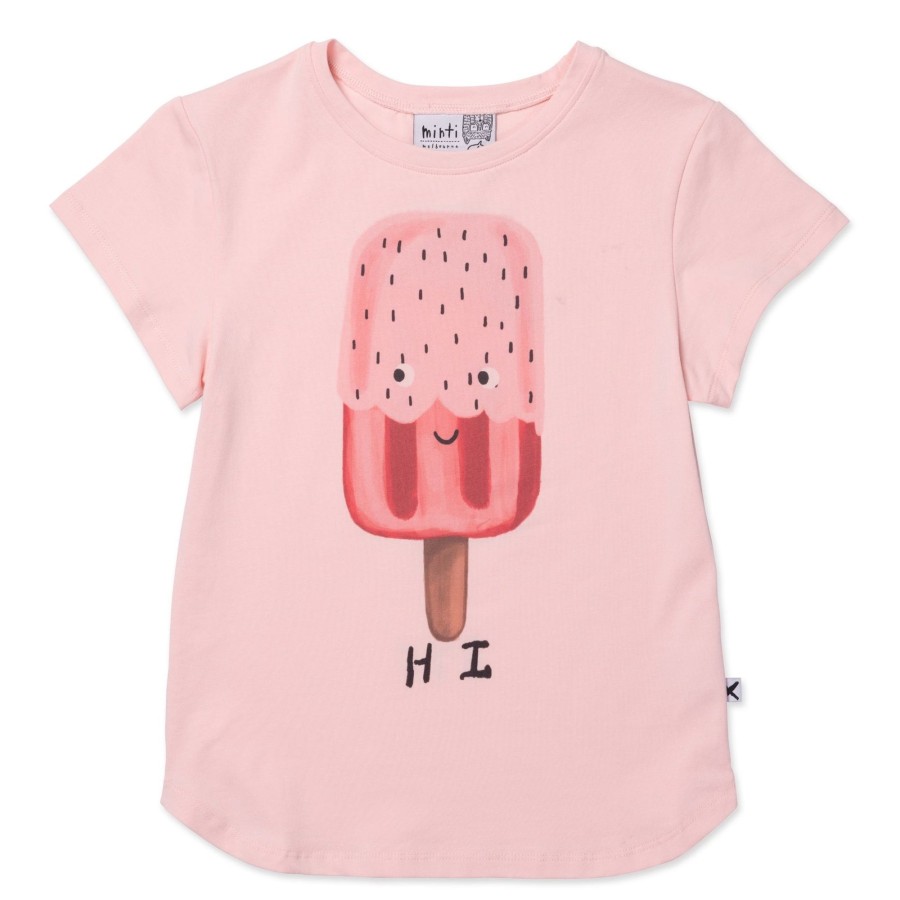 Child [2-14] Minti Tops | Minti Hi Bye Popsicle Tee - Muted Pink