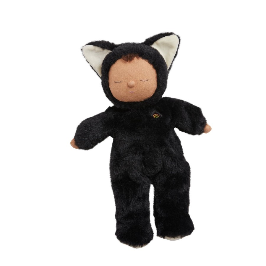 Play + Learn Olli Ella Dolls + Accessories | Olli Ella Cozy Dinkum Black Cat - Nox