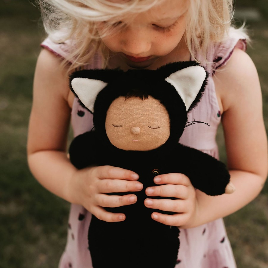 Play + Learn Olli Ella Dolls + Accessories | Olli Ella Cozy Dinkum Black Cat - Nox