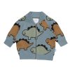 Child [2-14] Huxbaby Knitwear | Huxbaby Dino Knit Jacket - Teal