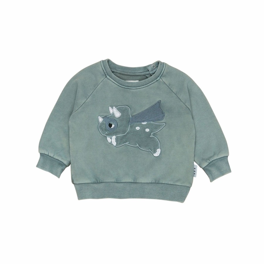 Baby [0-23M] Huxbaby Jumpers | Huxbaby Super Dino Sweatshirt