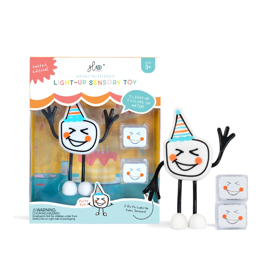 Play + Learn Glo Pals Bath Toys | Glo Pal Characters - Party | White