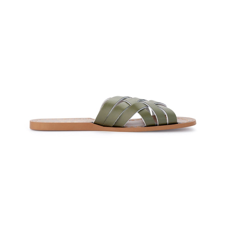 Grown Ups Saltwater Sandals | Saltwater Sandals Adults Retro Slides Olive