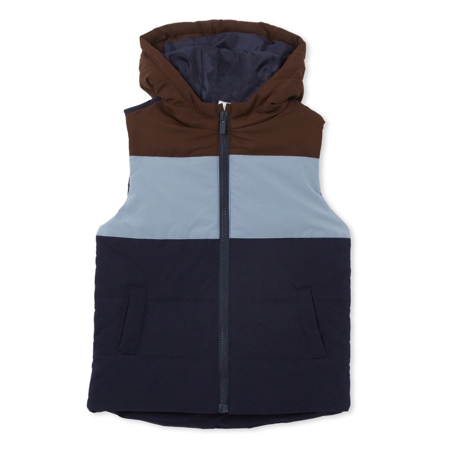 Child [2-14] Milky Outerwear | Milky Hooded Puffer Vest - Panel