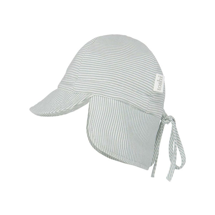 Baby [0-23M] Toshi Hats | Toshi Baby Flap Cap - Sage