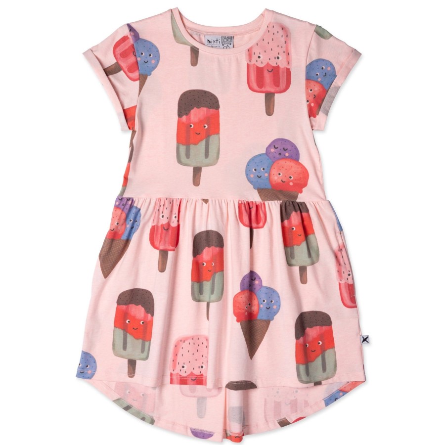 Child [2-14] Minti Dresses | Minti Icecream Stand Dress - Pink Marle