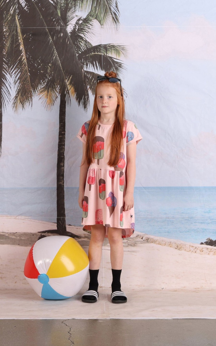 Child [2-14] Minti Dresses | Minti Icecream Stand Dress - Pink Marle