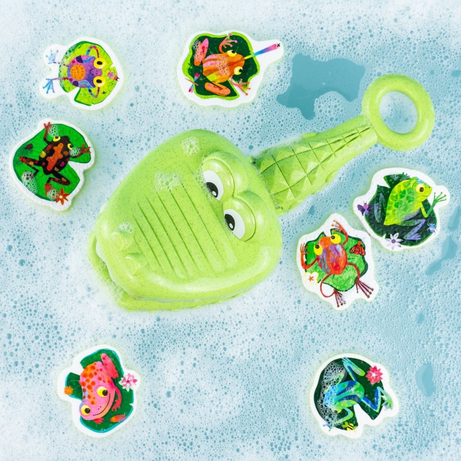 Play + Learn Tiger Tribe Bath Toys | Croc Chasey - Catch A Frog