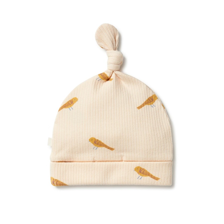 Baby [0-23M] Wilson & Frenchy Beanies | Wilson And Frenchy Organic Rib Knot Hat - Tweet Tweet