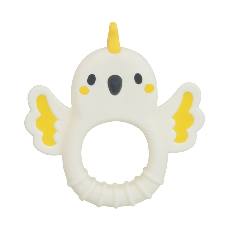 Baby [0-23M] Tiger Tribe Teethers + Rattles | Silicone Teether - Cockatoo