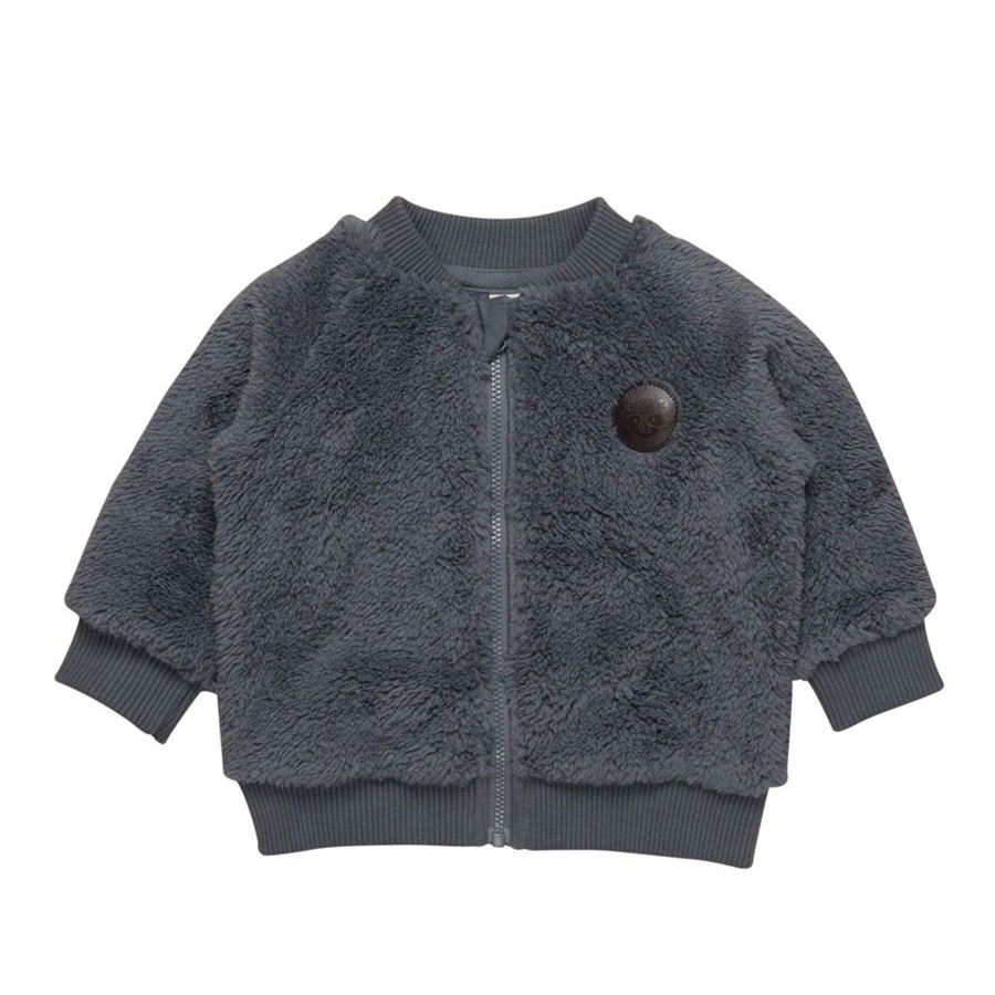 Child [2-14] Huxbaby Outerwear | Huxbaby Fur Jacket Dino - Ink