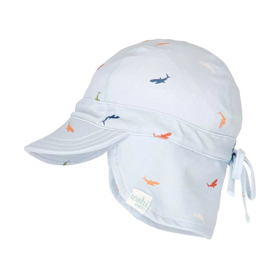 Baby [0-23M] Toshi Hats | Toshi Swim Flap Cap - Sharks