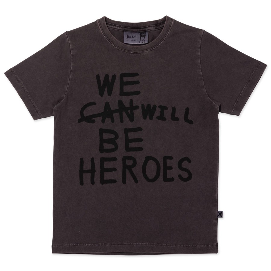 Child [2-14] Minti Tops | Minti Heroes Tee - Black Wash