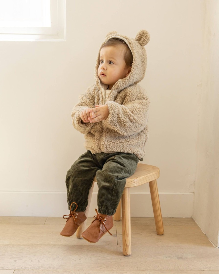 Child [2-14] Quincy Mae Outerwear | Quincy Mae Bear Jacket - Sand