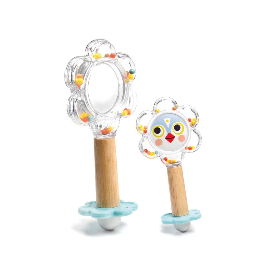 Baby [0-23M] Djeco Teethers + Rattles | Baby Flower Rattle