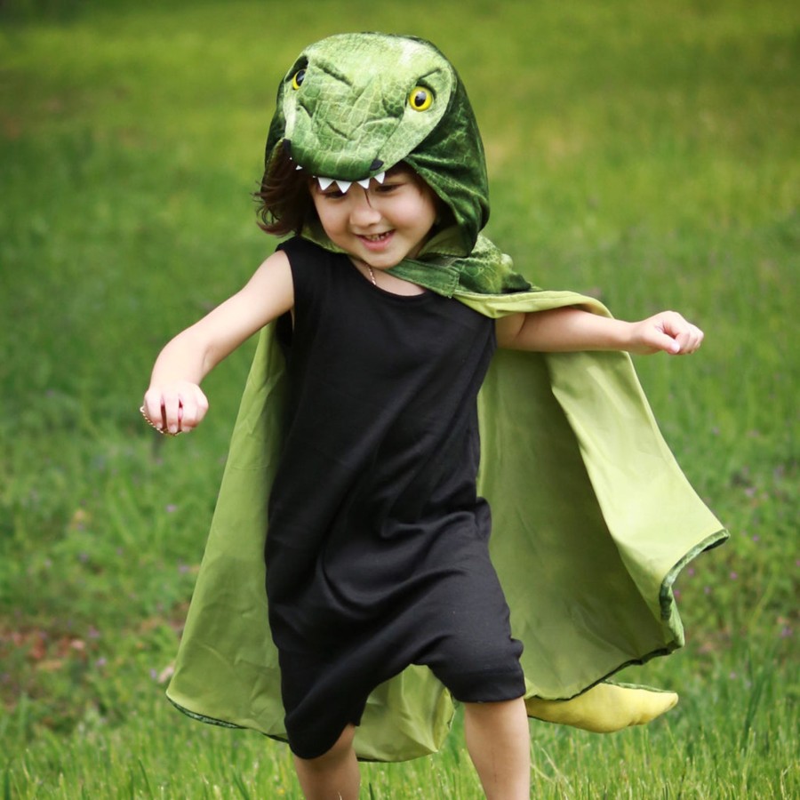 Play + Learn Great Pretenders Dress Ups | T-Rex Hooded Cape - Size 4-5