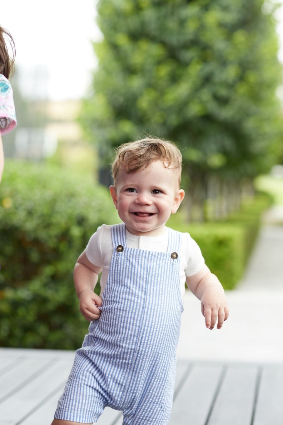 Baby [0-23M] Milky All In One | Milky Yacht Stripe Overall - Blue Stripe