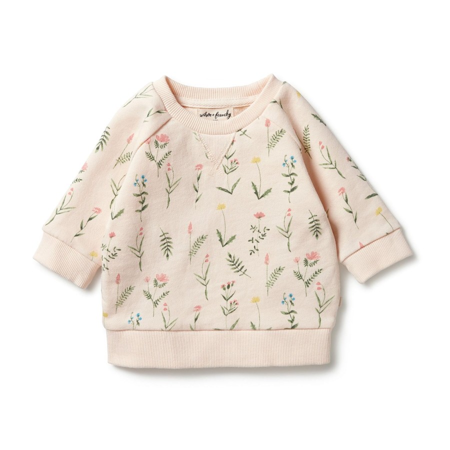 Baby [0-23M] Wilson & Frenchy Jumpers | Wilson And Frenchy Organic Terry Sweat - Wild Flower