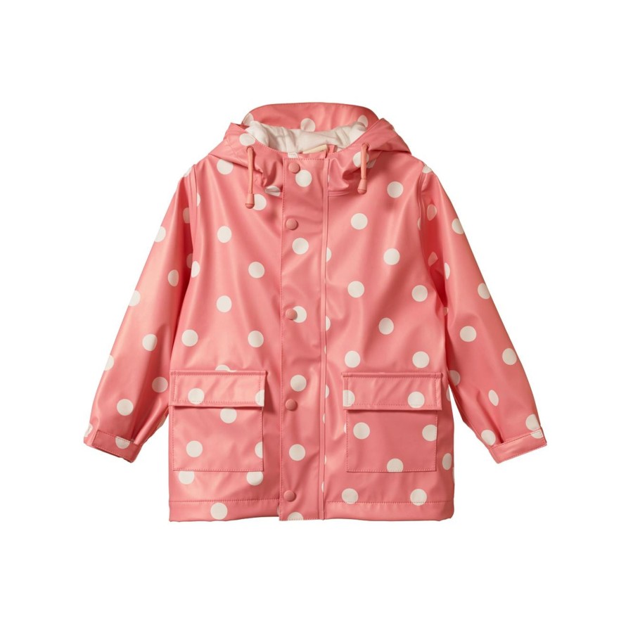 Child [2-14] Nature Baby Rainwear | Nature Baby Raincoat - Rose Polka Dot Print