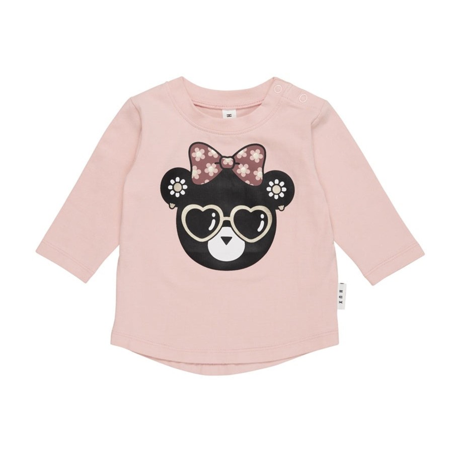 Child [2-14] Huxbaby Tops | Huxbaby Flower Hux Bear Top - Rosebud