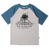 Child [2-14] Minti Tops | Minti Swimming Astronaut Tee - Grey Marle/Teal