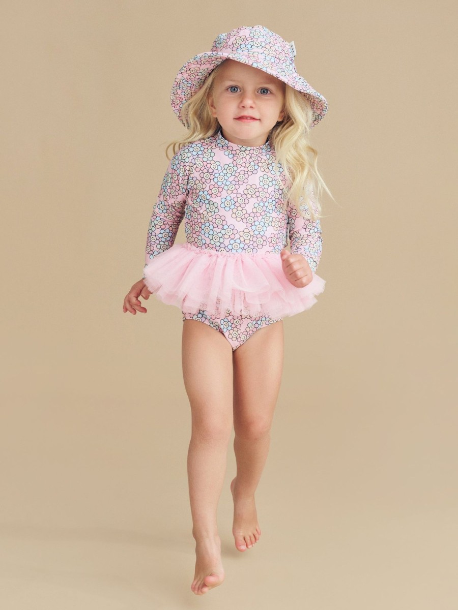 Baby [0-23M] Huxbaby Swim | Huxbaby Rainbow Daisy Ballet Swimsuit - Multi