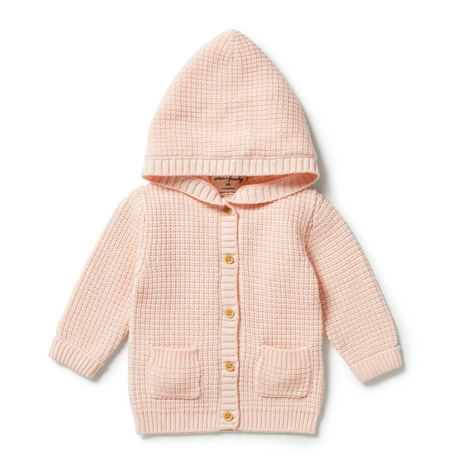 Baby [0-23M] Wilson & Frenchy Outerwear | Wilson And Frenchy Knitted Button Jacket - Blush