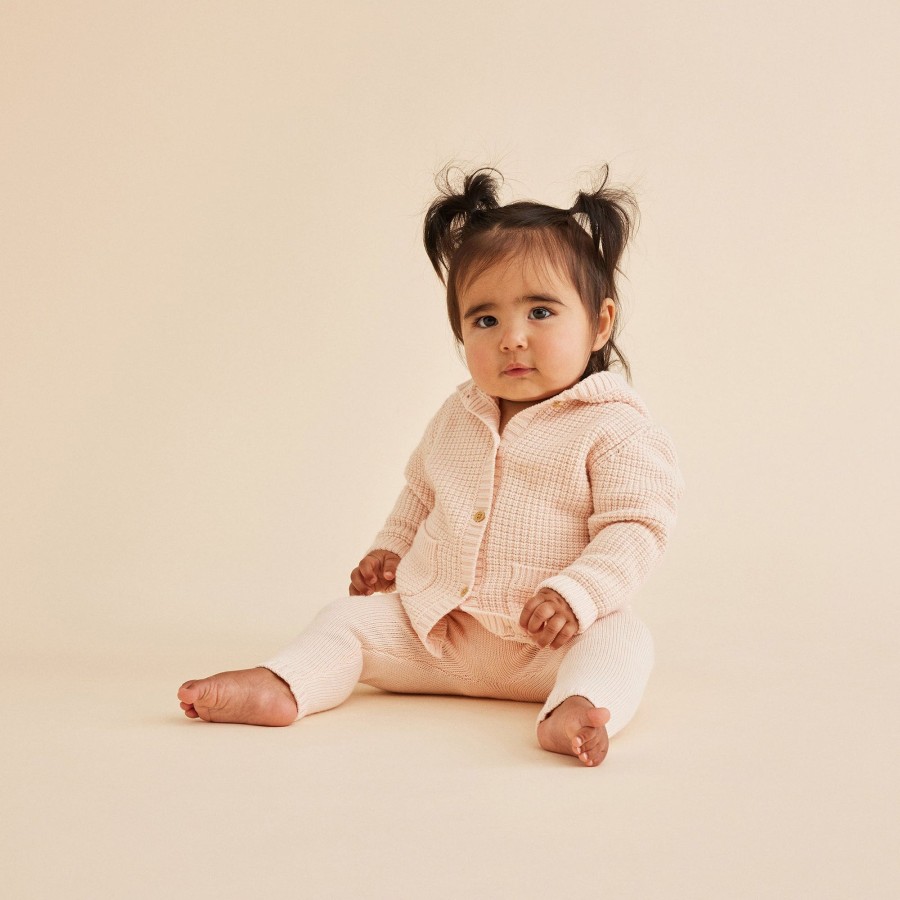 Baby [0-23M] Wilson & Frenchy Outerwear | Wilson And Frenchy Knitted Button Jacket - Blush