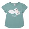 Child [2-14] Minti Tops | Minti Hello Swan Tee - Emerald