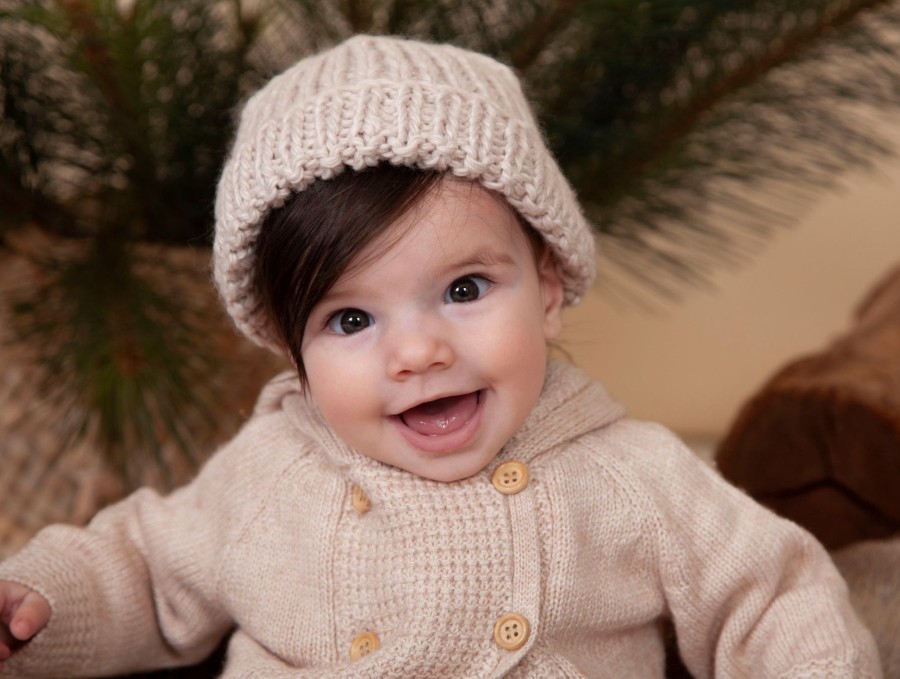 Baby [0-23M] Acorn Beanies | Acorn Freedom Beanie - Oatmeal