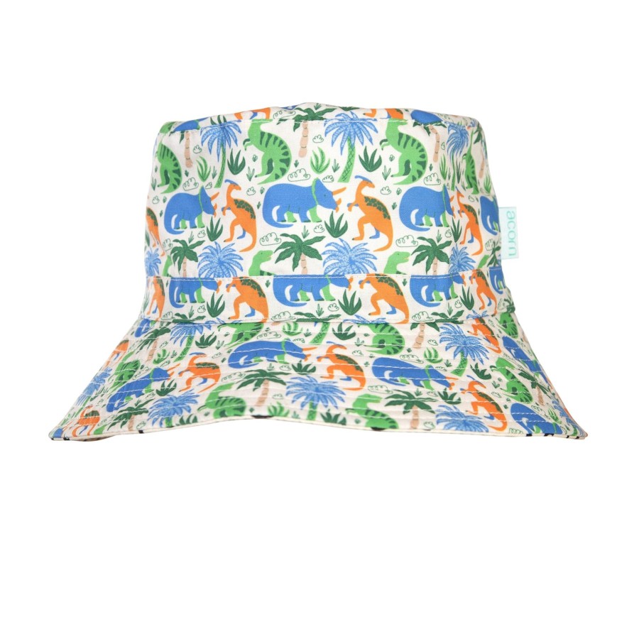 Baby [0-23M] Acorn Hats | Acorn Wide Brim Bucket Hat - Prehistoric