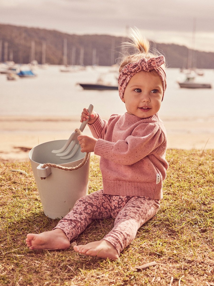 Child [2-14] Huxbaby Jumpers | Huxbaby Sprinkles Knit Puff Jumper - Dusty Rose