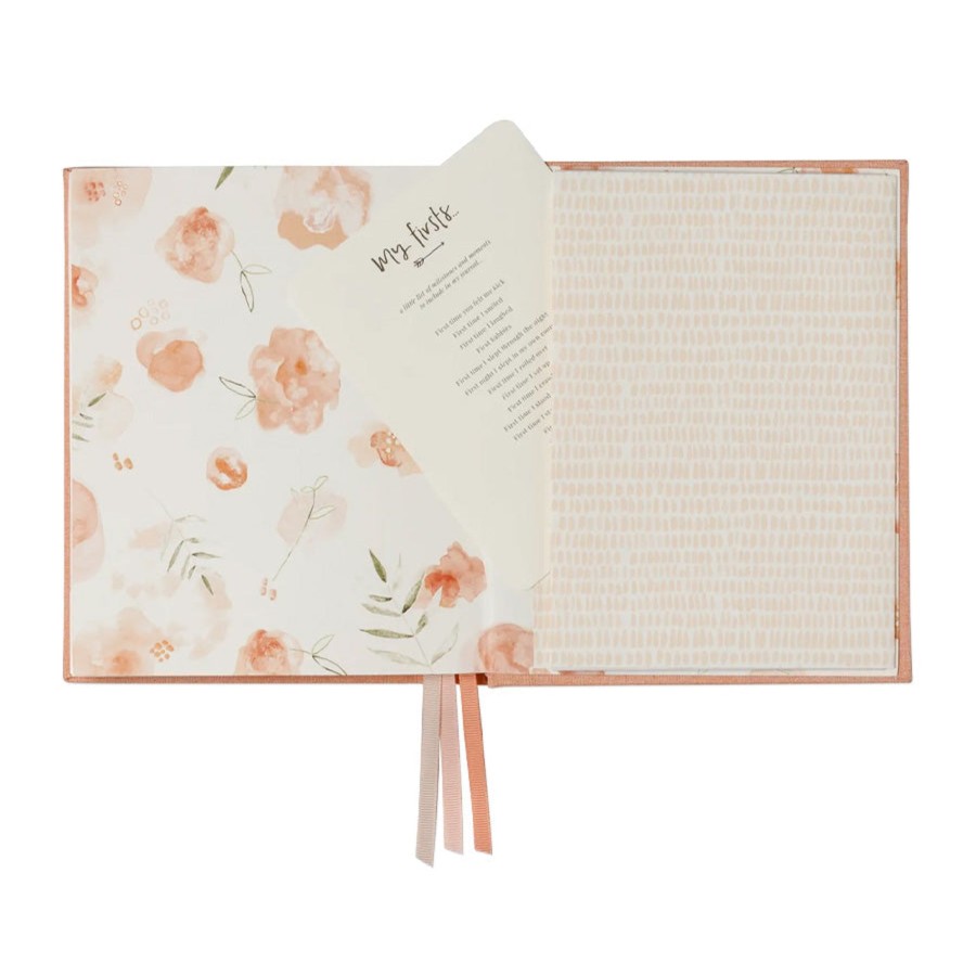 Grown Ups Emma Kate Co. | Emma Kate Co. Boxed Linen Cover Luxe Baby Journal - Petal