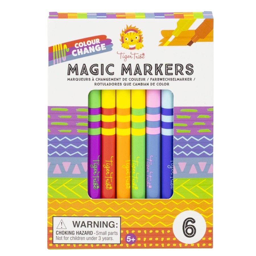 Play + Learn Tiger Tribe Stationery | Colour Change Magic Markers