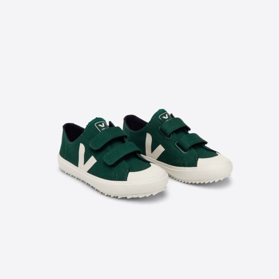 Child [2-14] Veja Footwear | Veja Ollie Velcro Canvas - Poker Pierre